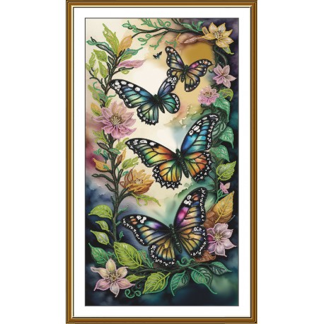 Очаровательные бабочки Набор для вышивки бисером Нова Слобода ДК3378