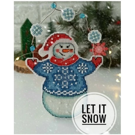 Набор для изготовления игрушки Let it snow Уютные крестики B001зх