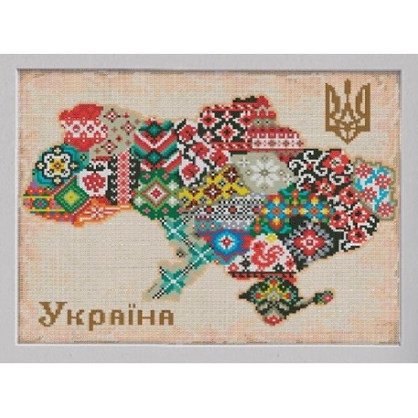 Карта України Набір для вишивання хрестиком VOLOSHKA VCB_002