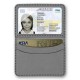 Обложка на ID паспорт серая Заготовка для вышивки из искусственной кожи Wonderland Сrafts FLBE(BB)-034