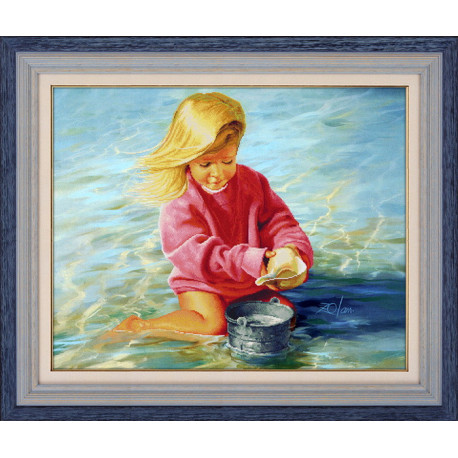 Набор для рисования камнями 5D-048 Lasko Девочка у моря фото