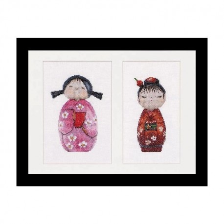 Kokeshi Dolls Aida Набор для вышивки крестом Thea Gouverneur gouverneur_547A