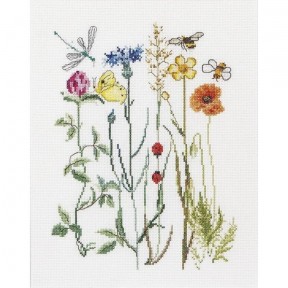 Wildflowers Linen Набор для вышивки крестом Thea Gouverneur gouverneur_577