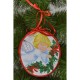 Схема Сшитая новогодняя игрушка Рождественский ангел (серия: Ангелочки) для вышивки бисером и нитками на ткани ТР218аБ1416