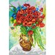 Червоні маки та ромашки, В. ван Гог Набір для вишивання по канві з малюнком Quick Tapestry TS-112