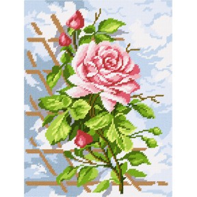 Роза Набор для вышивания по канве с рисунком Quick Tapestry TL-21