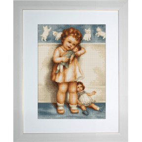 Набор для вышивки крестом Luca-S B370 Девочка с куклой фото