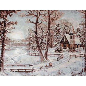 Набір для вишивання хрестиком Luca-S Зимовий пейзаж B321