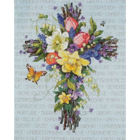 Набор для вышивания Janlynn 023-0512 Spring Floral Cross фото