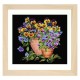 Potted Pansies Black Aida Набір для вишивання хрестиком Thea Gouverneur gouverneur_601.05