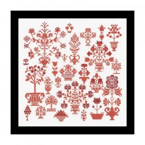 Antique Flower Sampler Linen Набор для вышивки крестом Thea Gouverneur gouverneur_2092