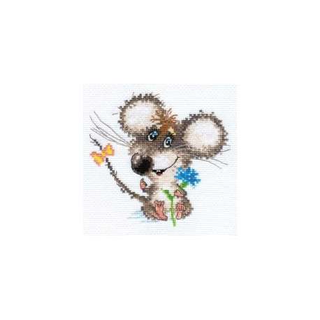 Набір для вишивки хрестиком Аліса 0-77 Закоханий мишеня фото