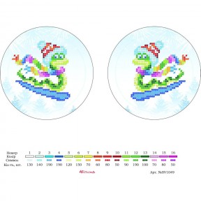 Новорічна іграшка Схема для вишивки бісером Alisena SV-1049