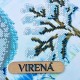 Зимний белий павлин Схема для вышивания бисером ТМ VIRENA А3Н_563