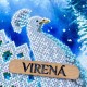 Зимовий білий павич Схема для вишивання бісером ТМ VIRENA А3Н_563