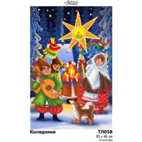 Колядники Набір для вишивання бісером (атлас) Барвиста Вишиванка ТЛ058ан3045k