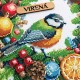 Новогодний венок с птичкой Схема для вышивания бисером ТМ VIRENA КВ 3001