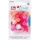 Кнопки Color Snaps Prym Love, червоний/рожевий/оранжевий., 12 мм, Prym 393002