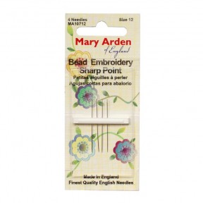 Short Beading №12 (4шт.) Набір коротких голок бісерних Mary Arden MA10712