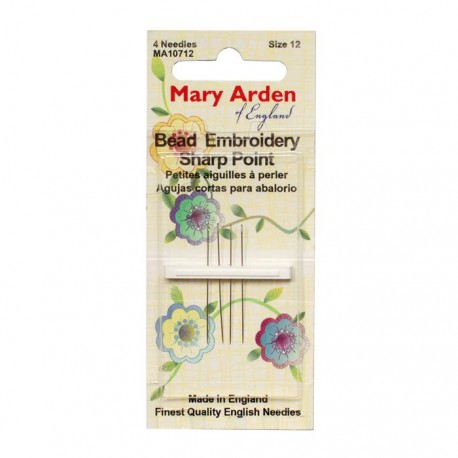 Short Beading №12 (4шт.) Набір коротких голок бісерних Mary Arden MA10712