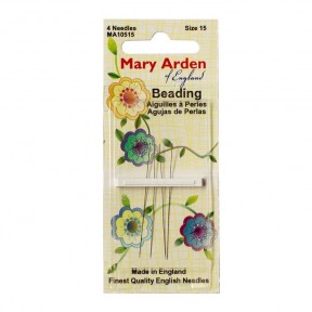 Beading №15 (4шт.) Набір бісерних голок (мікробісер) Mary Arden MA10515