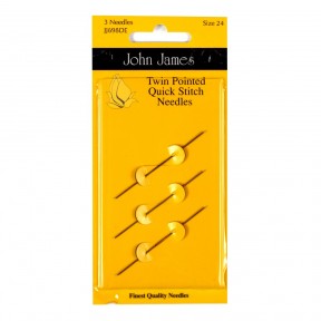 Twin Pointed Quick Stitch №22/24/26 (3шт) Набор двусторонних гобеленовых игл John James JJ698DAST