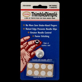 Наперстки самоклеючі багаторазові 8шт + насадка «Thimble Dimple» Colonial Needle SM300