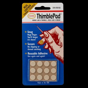 Наперстки самоклеючі багаторазові шкіряні 12шт "Thimble Pad" Colonial Needle SM100
