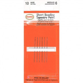 Beading №10 (6шт) Набір коротких бісерних голок Colonial Needle CB10710