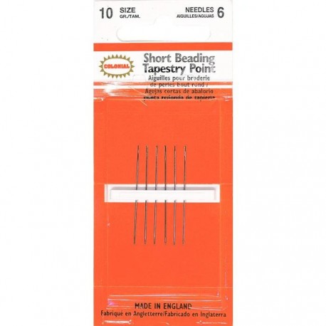 Beading №10 (6шт) Набір коротких бісерних голок Colonial Needle CB10710