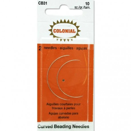 Curved Beading №10 (2шт) Набір зігнутих бісерних голок Colonial Needle CB31
