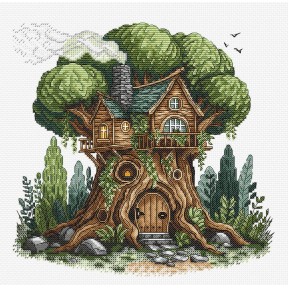 Дом на дереве. Tree House Набор для вышивания крестом AVA P023