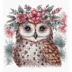 Сова в обідку. The Owl and his Natural Headband Набір для вишивання хрестиком AVA P028