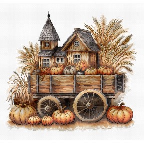 Осінній візок. Autumn Cart Набір для вишивання хрестиком AVA P078