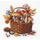 ПРЕДЗАКАЗ Корзина осенних грибов. Basket of Autumn Mushrooms Набор для вышивания крестом AVA P097