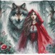 Девушка и волк-хранитель. The Young Girl and the Guardian Wolf Набор для вышивания крестом AVA P083