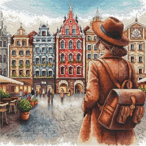 Старый город Брюгге. Old Town of Bruges Набор для вышивания крестом AVA P104