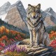 ПРЕДЗАКАЗ Величественный волк. Majestic Wolf Набор для вышивания крестом AVA P098