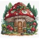 Грибна хатина. Mushroom Cabin Набір для вишивання хрестиком AVA P109