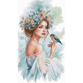 Дама сада. The lady of the garden Набор для вышивания крестом AVA P148