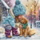 Лучшие друзья Набор для вышивания крестом LETISTITCH L9925