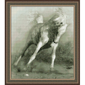 Набор для вышивки крестом Юнона 0111 Белый конь фото