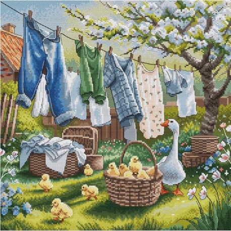 ПРЕДЗАКАЗ Весна на ферме. Spring at the Farm Набор для вышивания крестом AVA P159