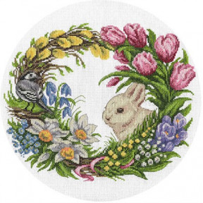 Набір для вишивки хрестиком Panna ПС-1787 Весняний вінок