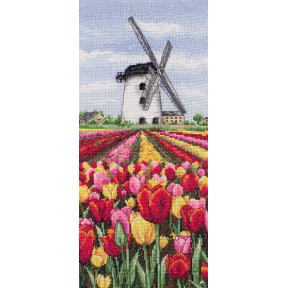 Набір для вишивання Anchor PCE0806 Dutch Tulips Landscape / Пейзаж з тюльпанами