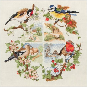 Набір для вишивання Anchor PCE880 Birds And Seasons / Птахи всіх сезонів