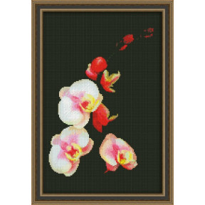 Набір для вишивки хрестиком Юнона 0118 Рожева орхідея фото