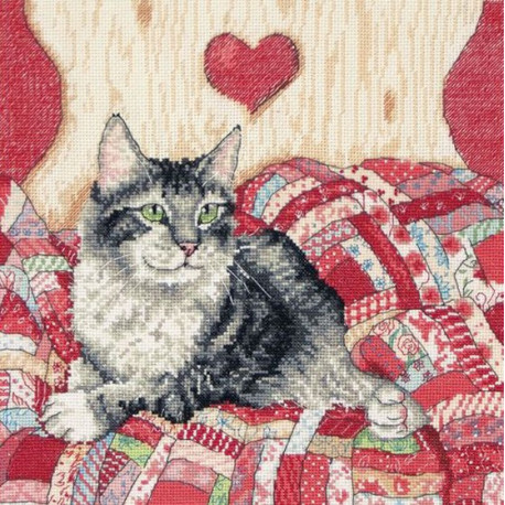 Набір для вишивання Anchor APC955 Cat and Heart / Кот і серце