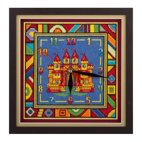 Набор для вышивки крестом Panna Ч-1562 Часы с замком фото