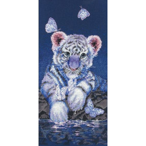 Набір для вишивання Anchor MAIA 01165 White Baby Tiger / Білий тінренок